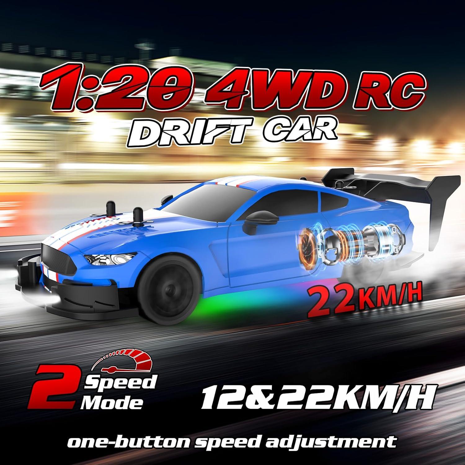Coche RC Drift EversaleT GT-20A 1:20 4WD 22 km/h LED