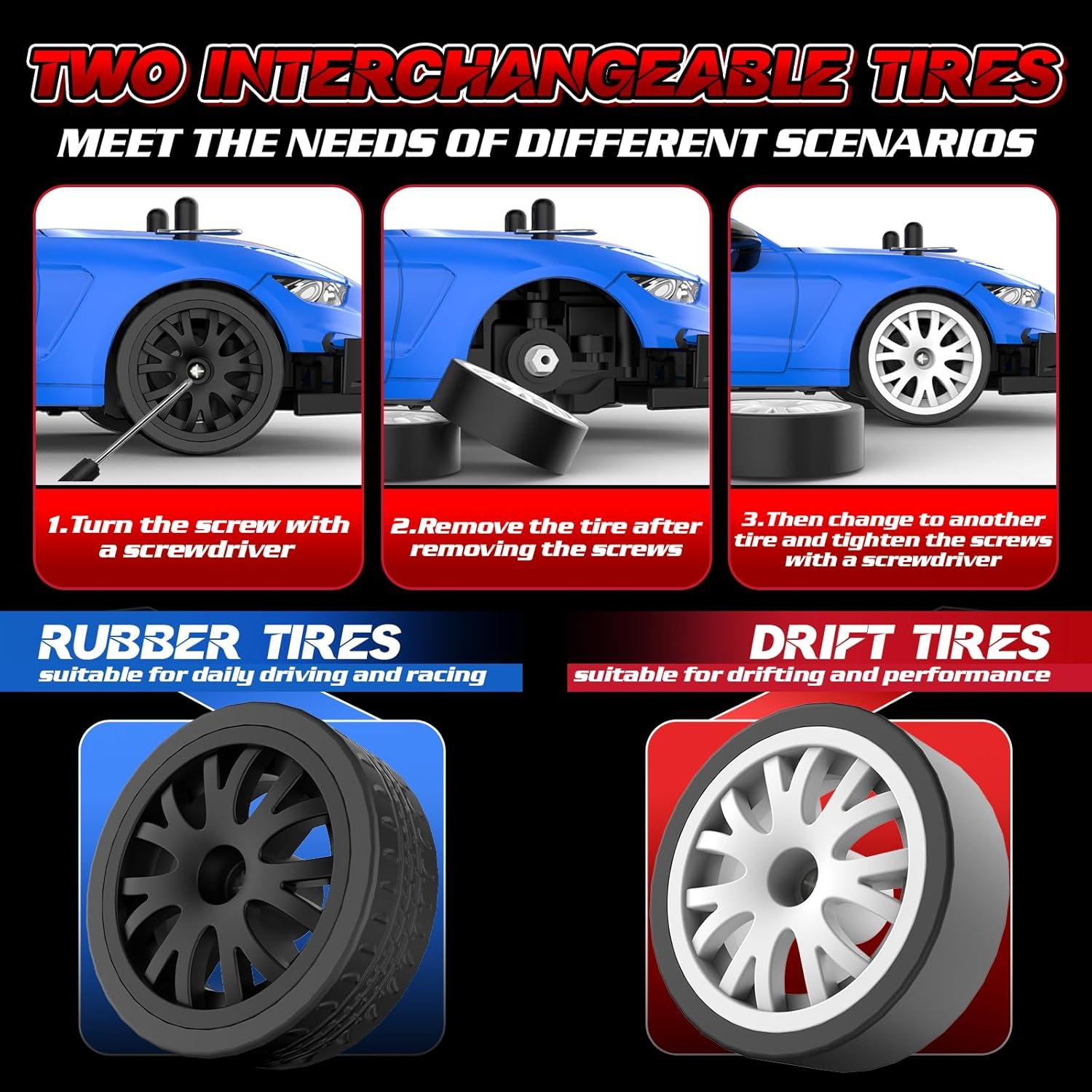 Coche RC Drift EversaleT GT-20A 1:20 4WD 22 km/h LED