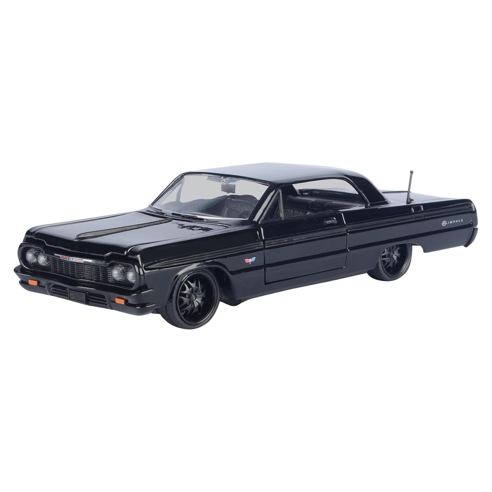 Modelo Diecast 1964 Chevrolet Impala Hardtop Motor Max Negro