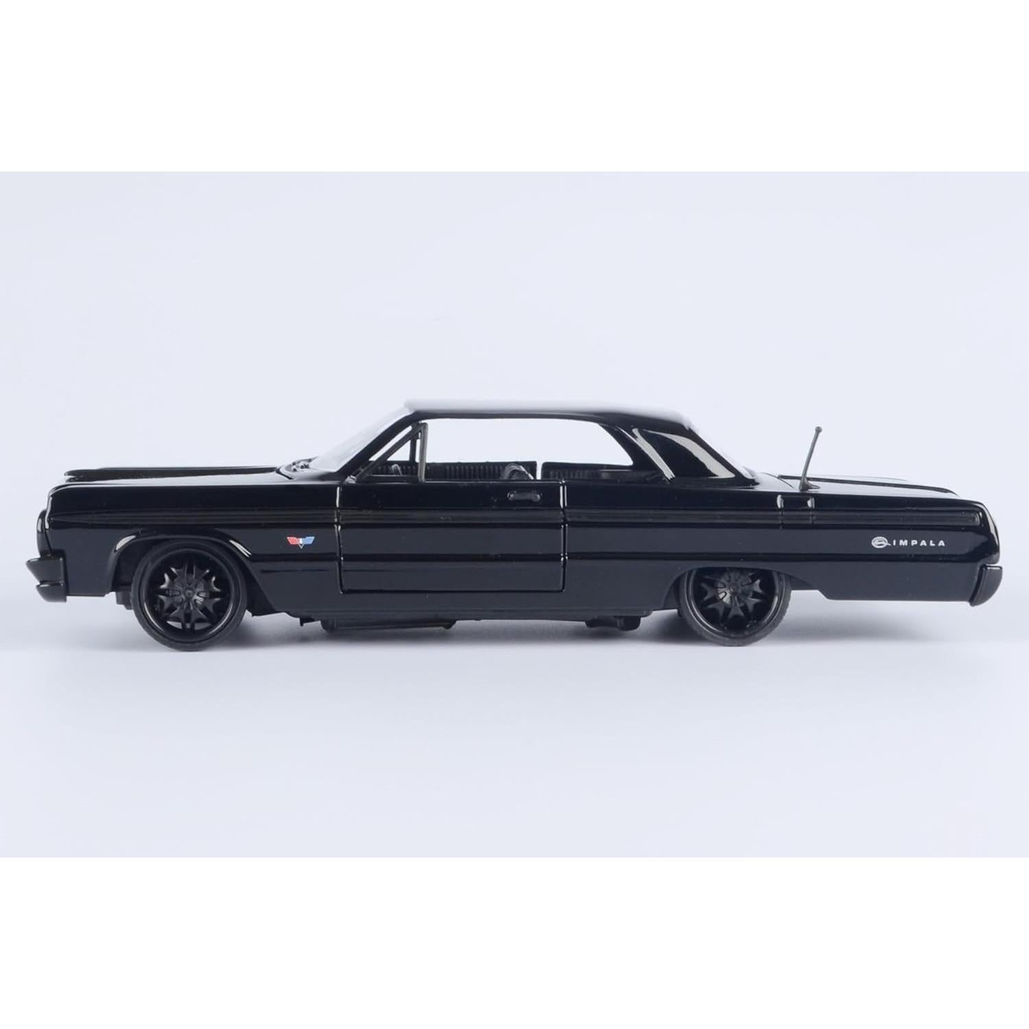 Modelo Diecast 1964 Chevrolet Impala Hardtop Motor Max Negro
