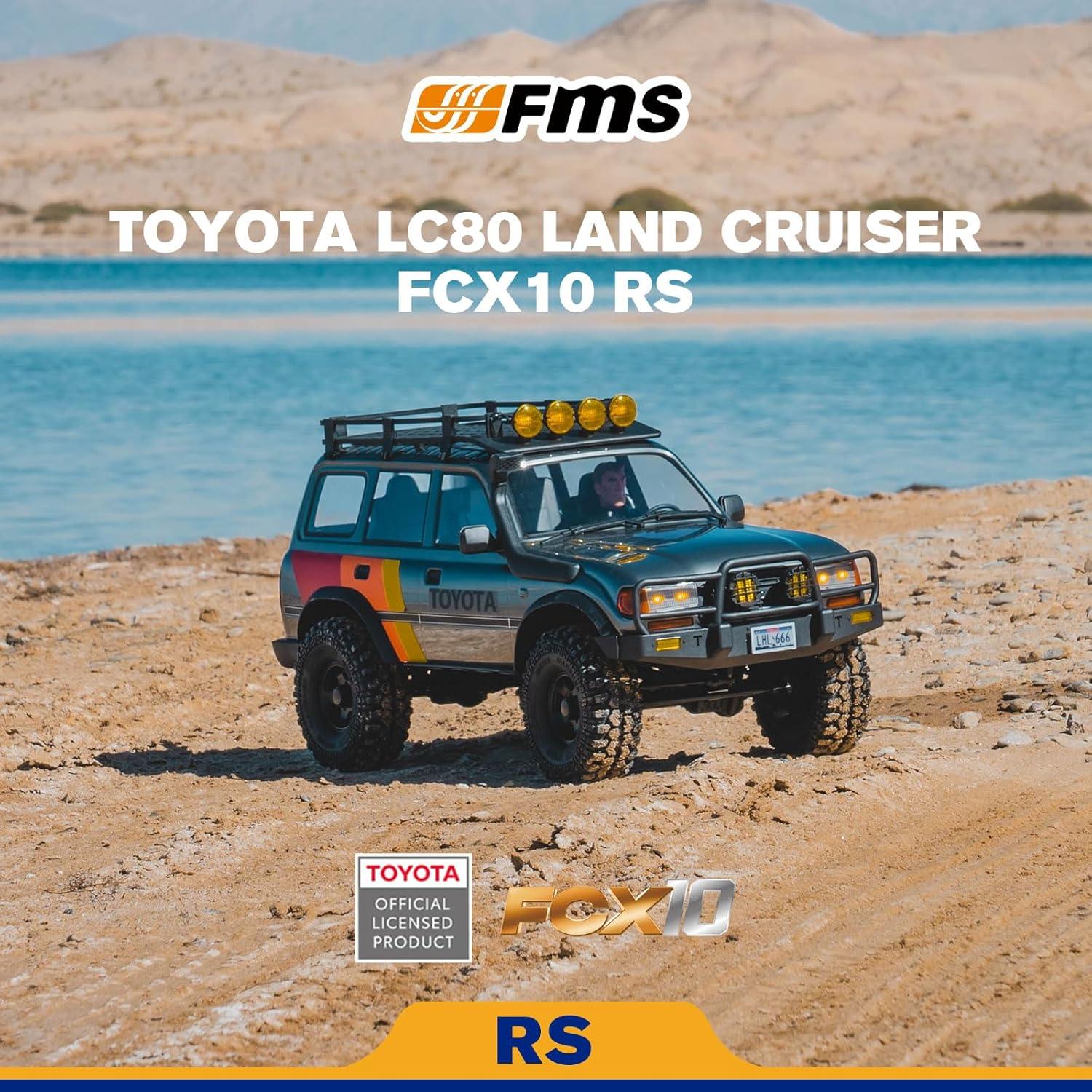 Coche RC 1/10 FMS Toyota Land Cruiser LC80 4WD Gris
