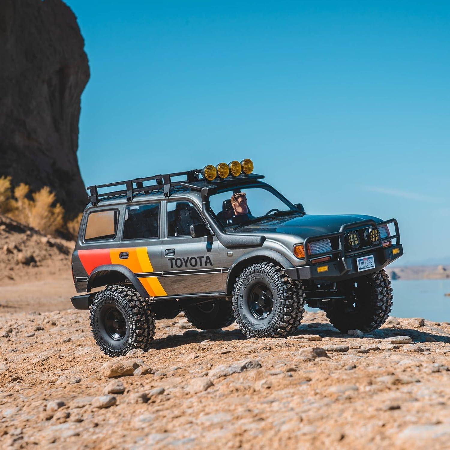 Coche RC 1/10 FMS Toyota Land Cruiser LC80 4WD Gris