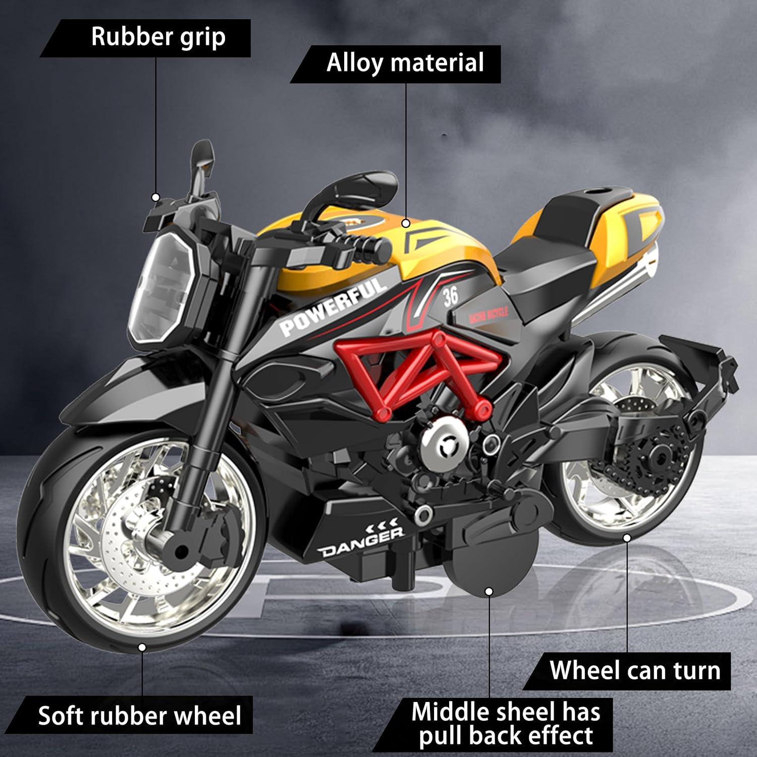 Modelo de Motocicleta a Escala 1:12 QIER - Juguete 4 en 1