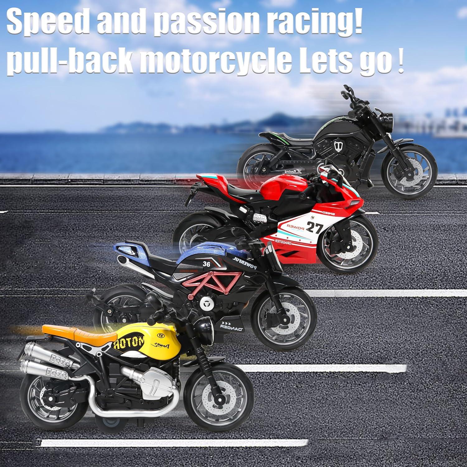 Modelo de Motocicleta a Escala 1:12 QIER - Juguete 4 en 1