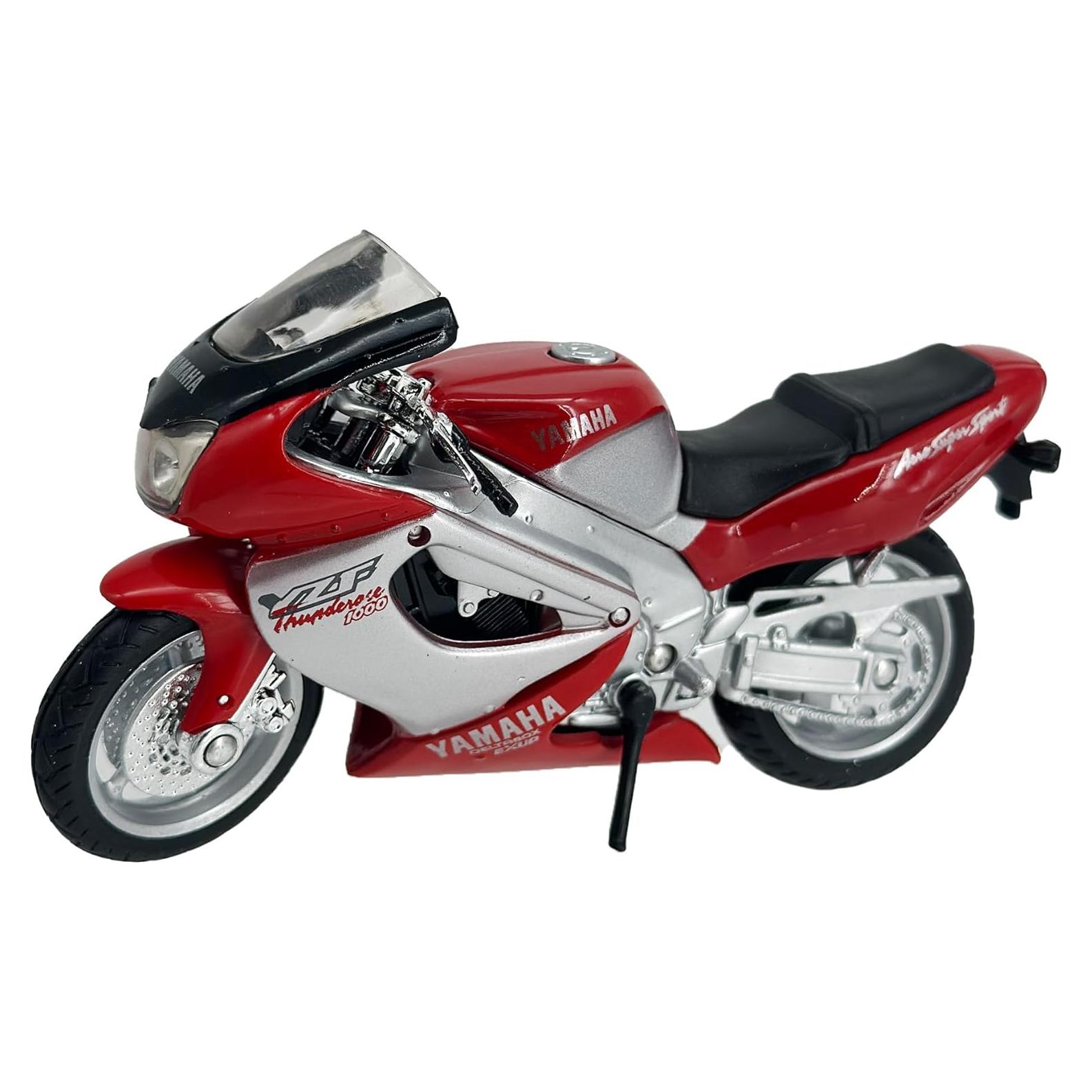Motocicleta Diecast Welly Yamaha 2001 YZF-1000R 1:18 Roja