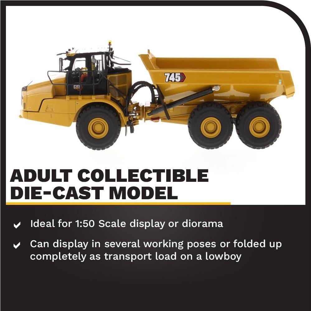Camión Articulado Diecast Masters Caterpillar 745 - 33x13x13 cm