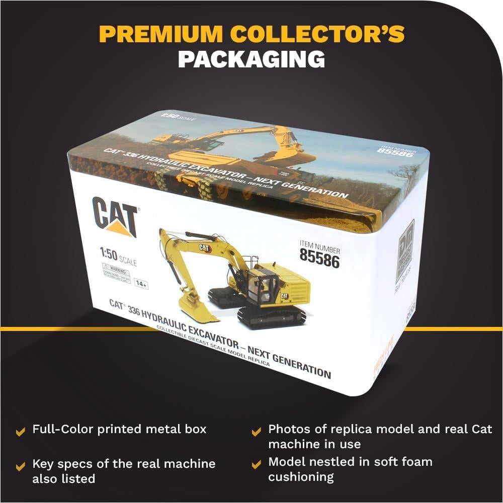 Excavadora Hidráulica Diecast Masters CAT 336 1:50 Detalles Realistas