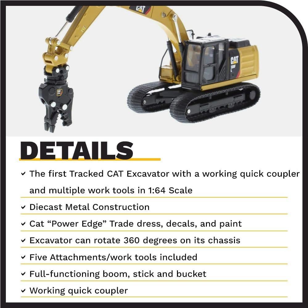 Excavadora Hidráulica Diecast Masters CAT 320F L 14 cm