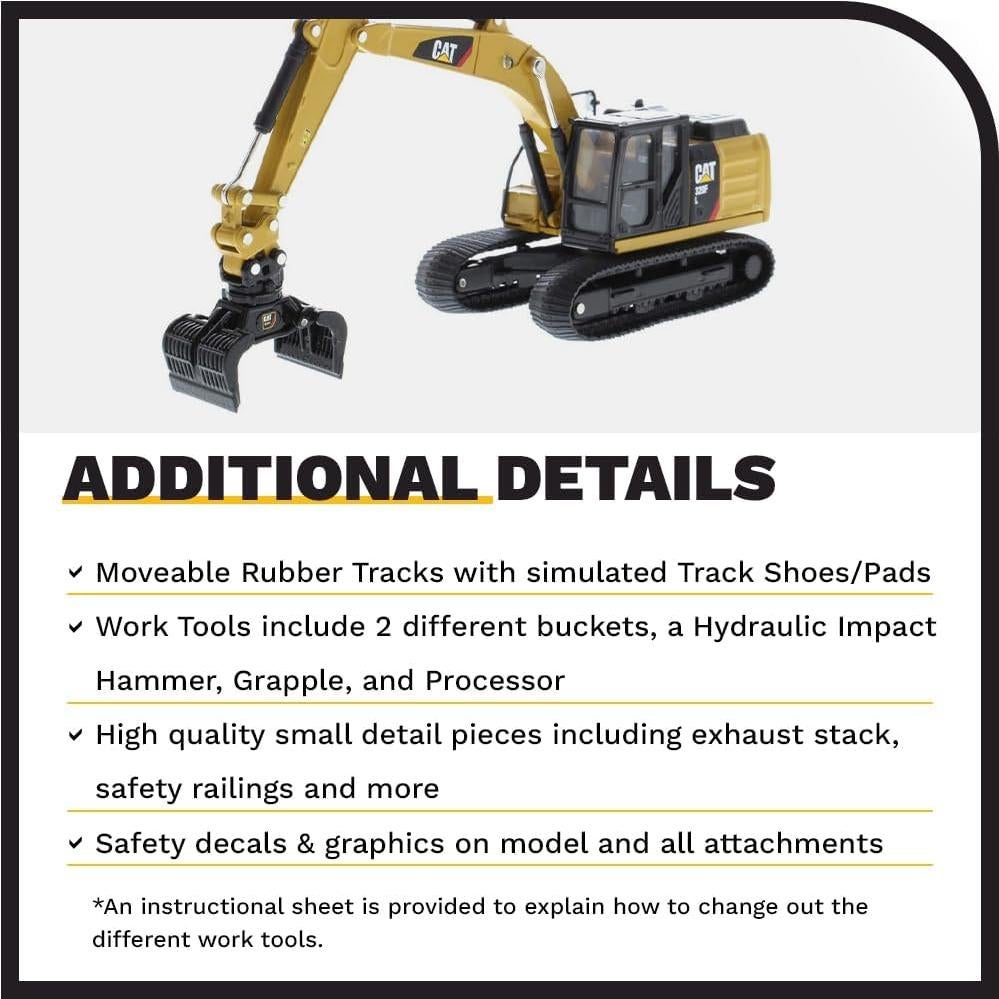 Excavadora Hidráulica Diecast Masters CAT 320F L 14 cm