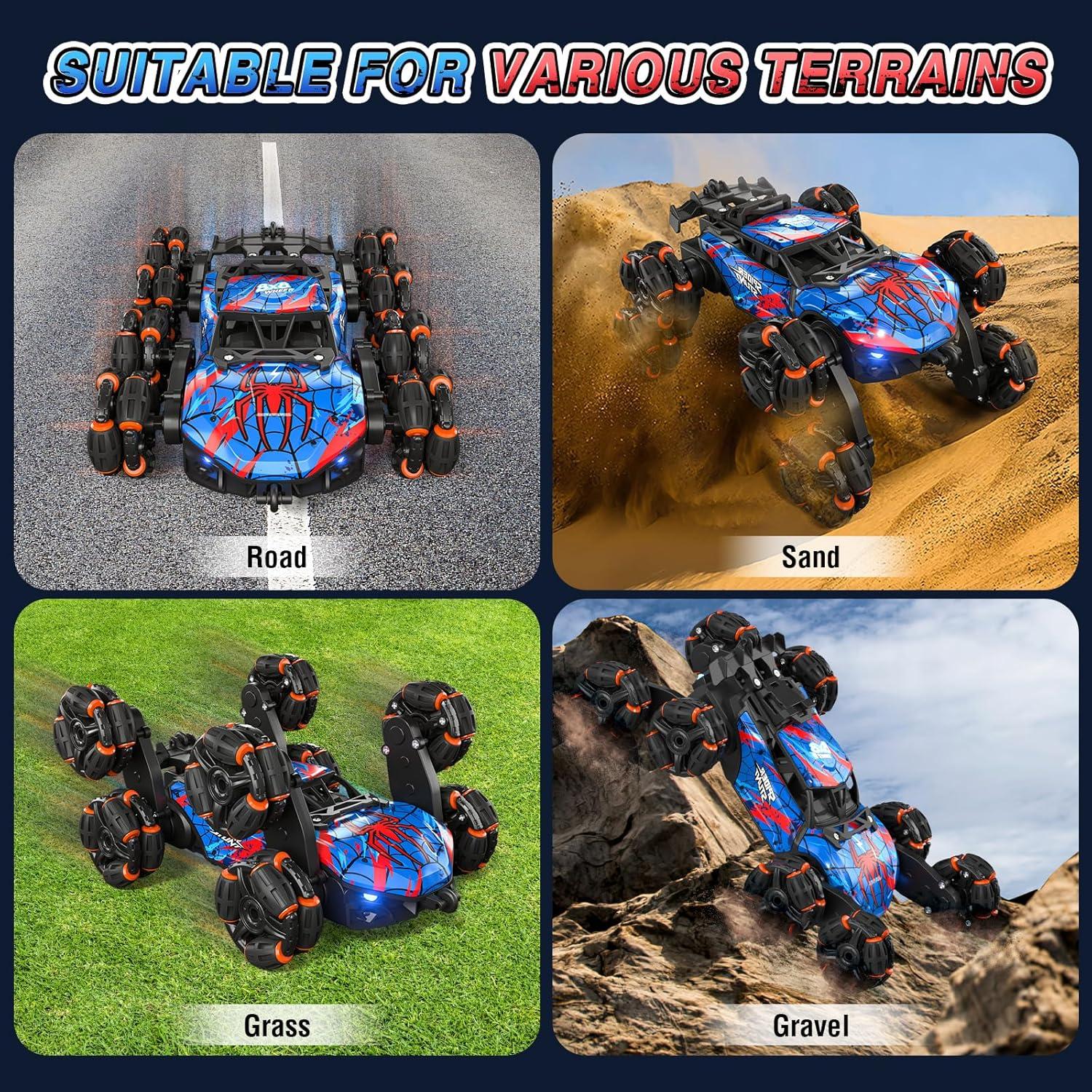 Coche Acrobático RC Sunrad 8WD Control Remoto Gestos Luz Música