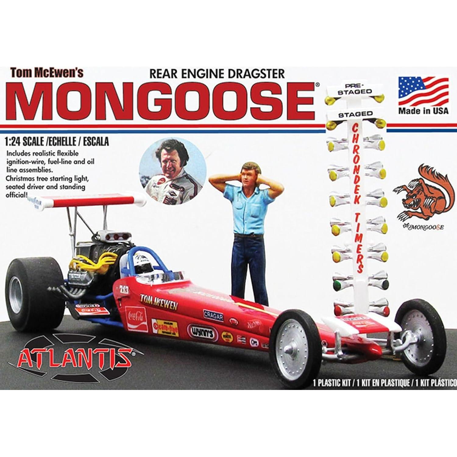 Kit de Modelo Dragster Motor Trasero Atlantis 1:24