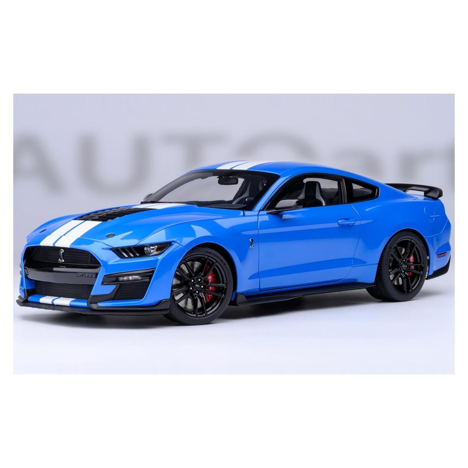 AUTOart GT 500 Azul Grabber 1/18 con Rayas Blancas 73094