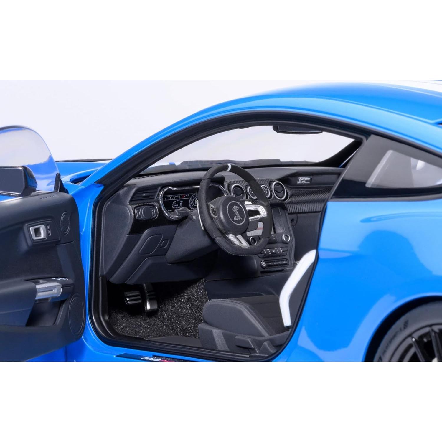 AUTOart GT 500 Azul Grabber 1/18 con Rayas Blancas 73094