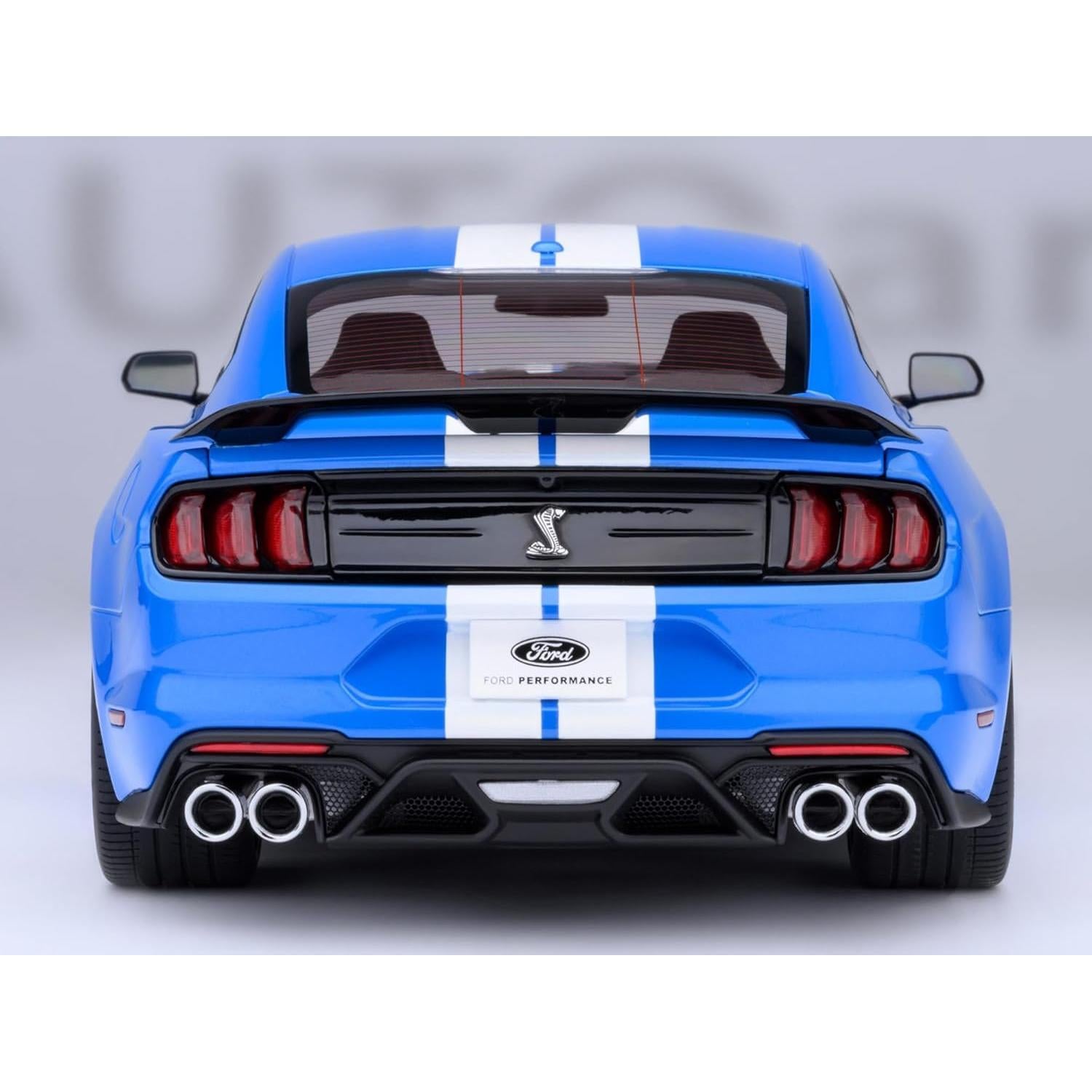 AUTOart GT 500 Azul Grabber 1/18 con Rayas Blancas 73094