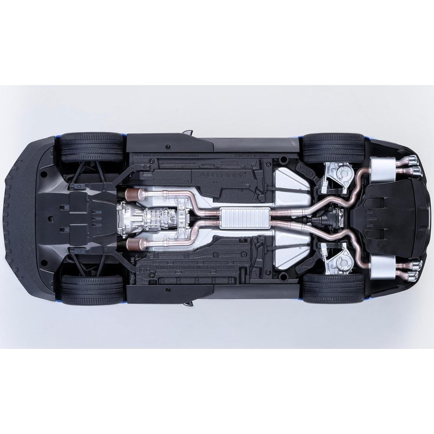 AUTOart GT 500 Azul Grabber 1/18 con Rayas Blancas 73094