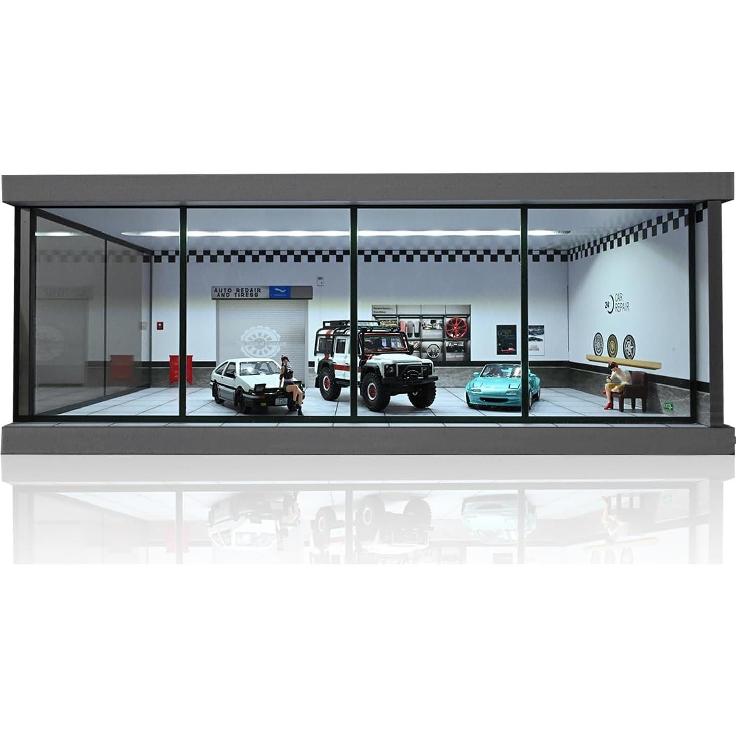 Modelo de Garaje Diorama NUEIOVRW 1/43 con Iluminación LED