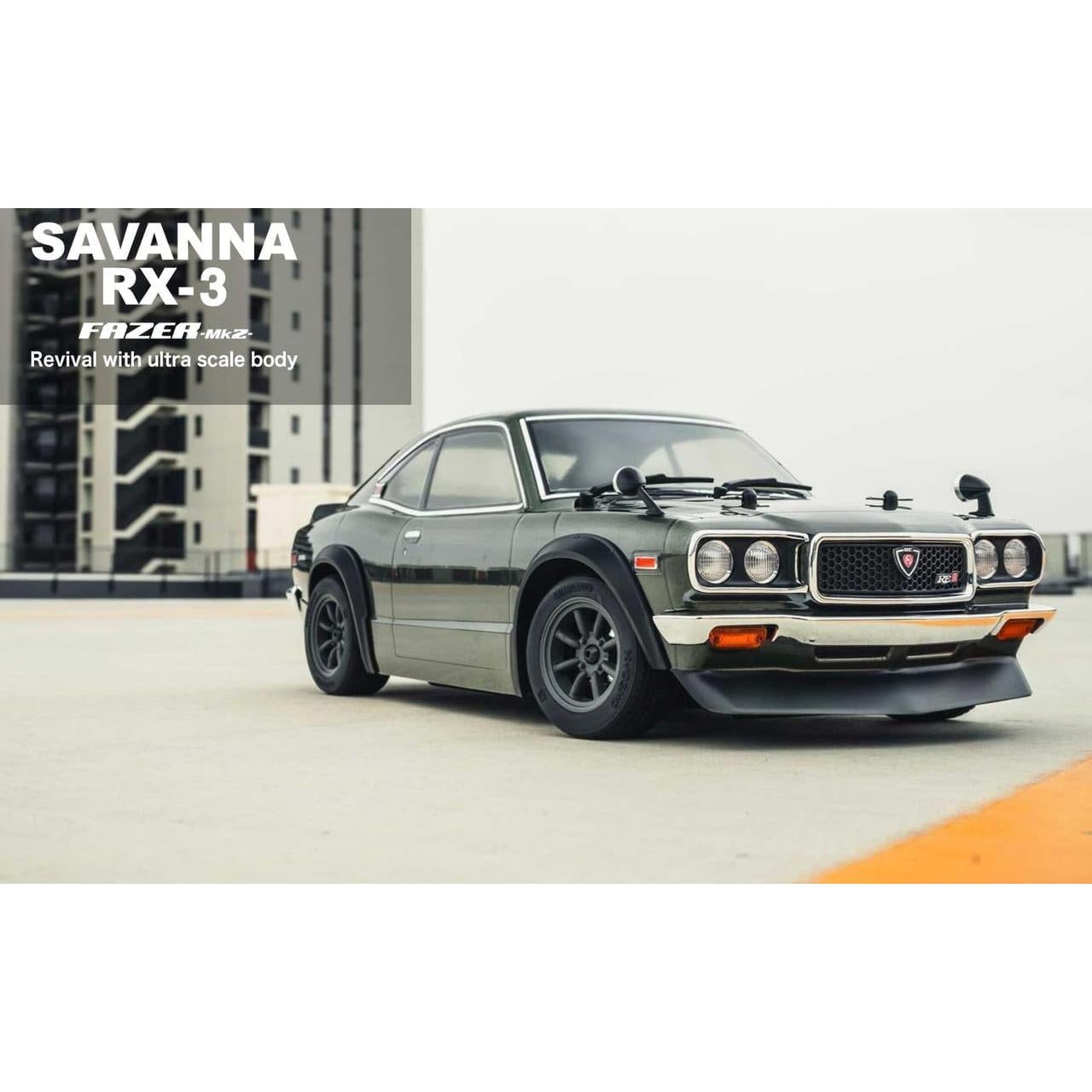 Auto RC Kyosho Fazer Mazda Savanna Rx-3 1/10 Verde