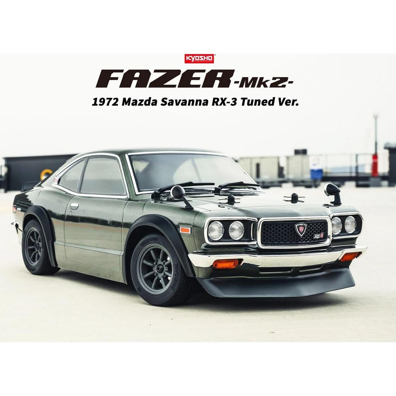 Auto RC Kyosho Fazer Mazda Savanna Rx-3 1/10 Verde