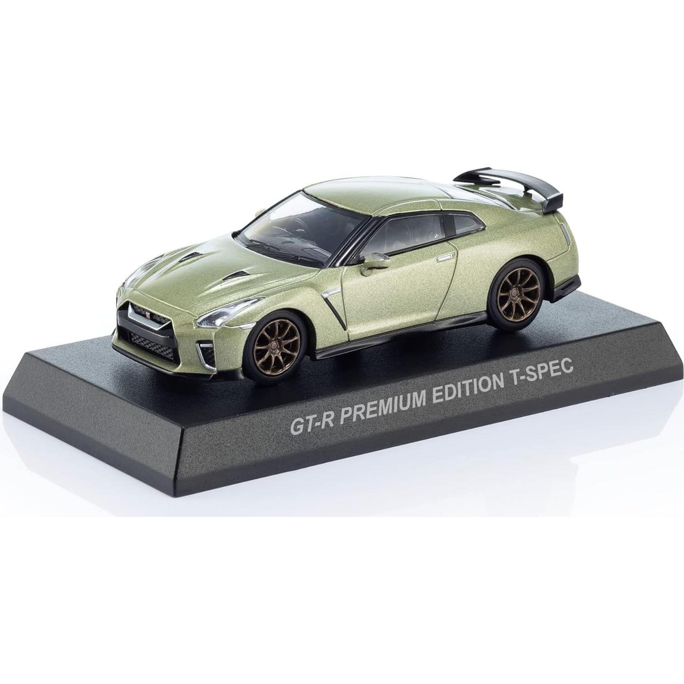 Mini Coche Kyosho 1/64 Nissan GT-R T-Spec Jade Metálico