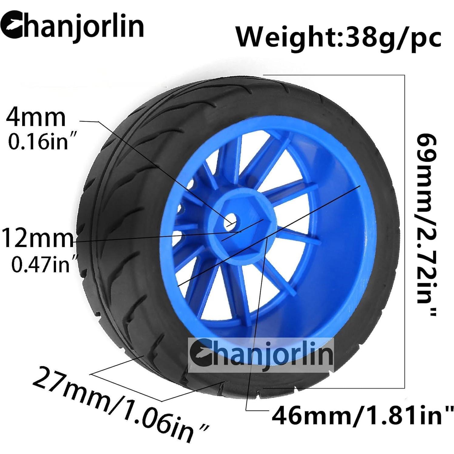 Neumáticos y Ruedas RC 1/10 Chanjorlin 4 Pcs Rally Drift 69mm