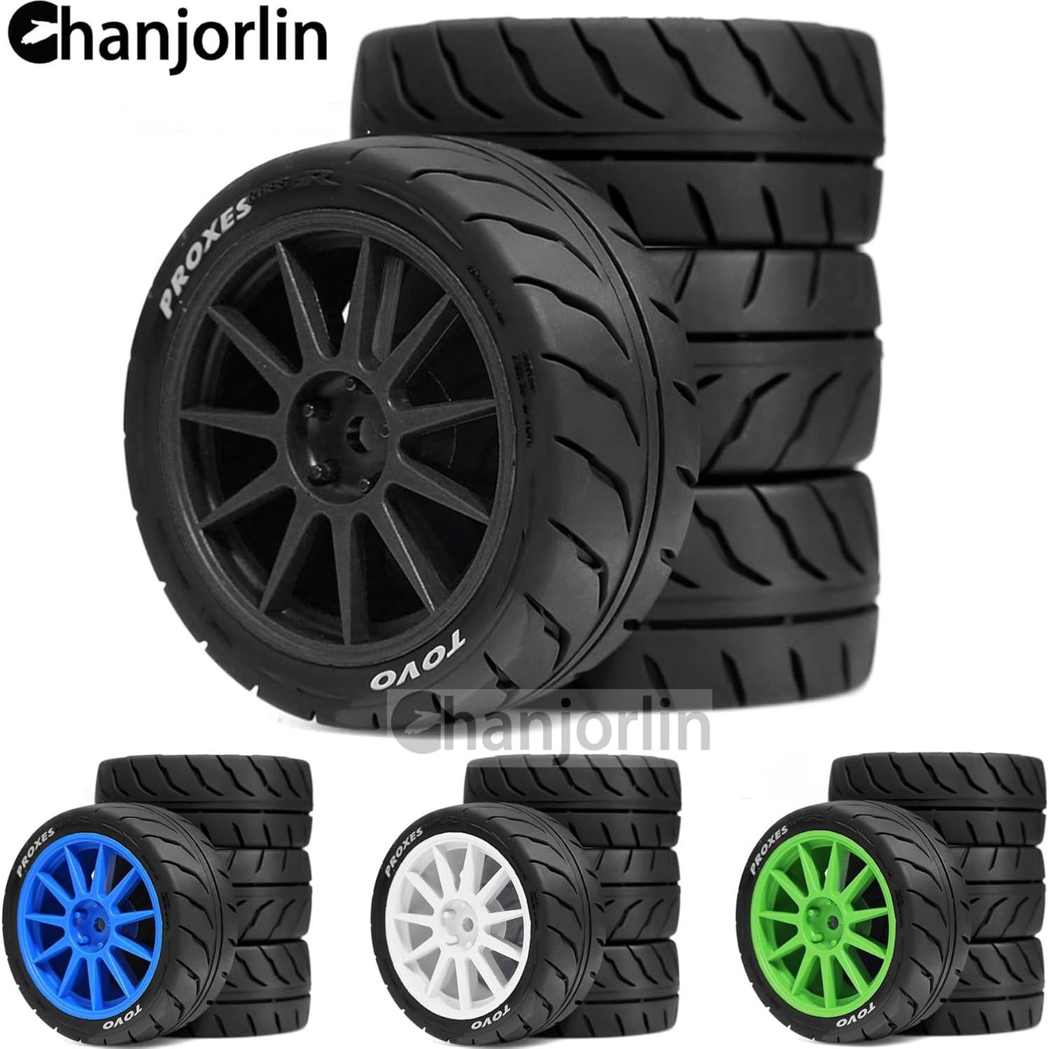 Neumáticos y Ruedas RC 1/10 Chanjorlin 4 Pcs Rally Drift 69mm