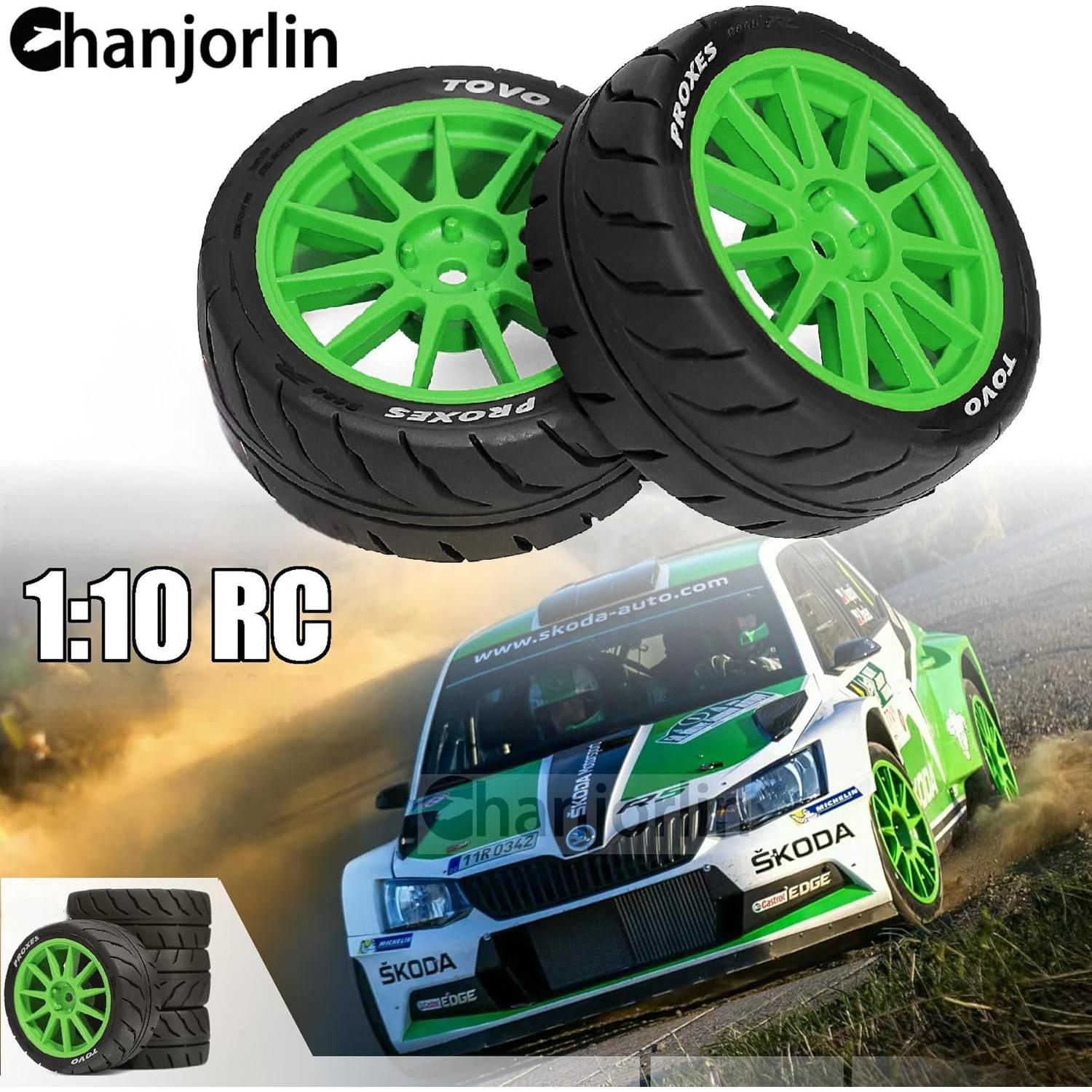 Neumáticos y Ruedas RC 1/10 Chanjorlin 4 Pcs Rally Drift 69mm