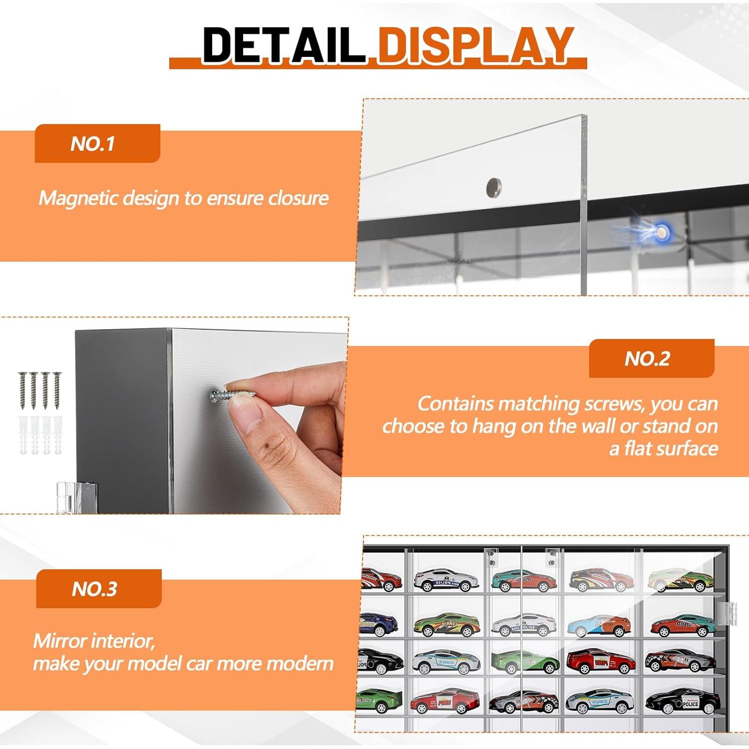 Estuche de Exhibición Acrílico Suzile para Automóviles 1/64