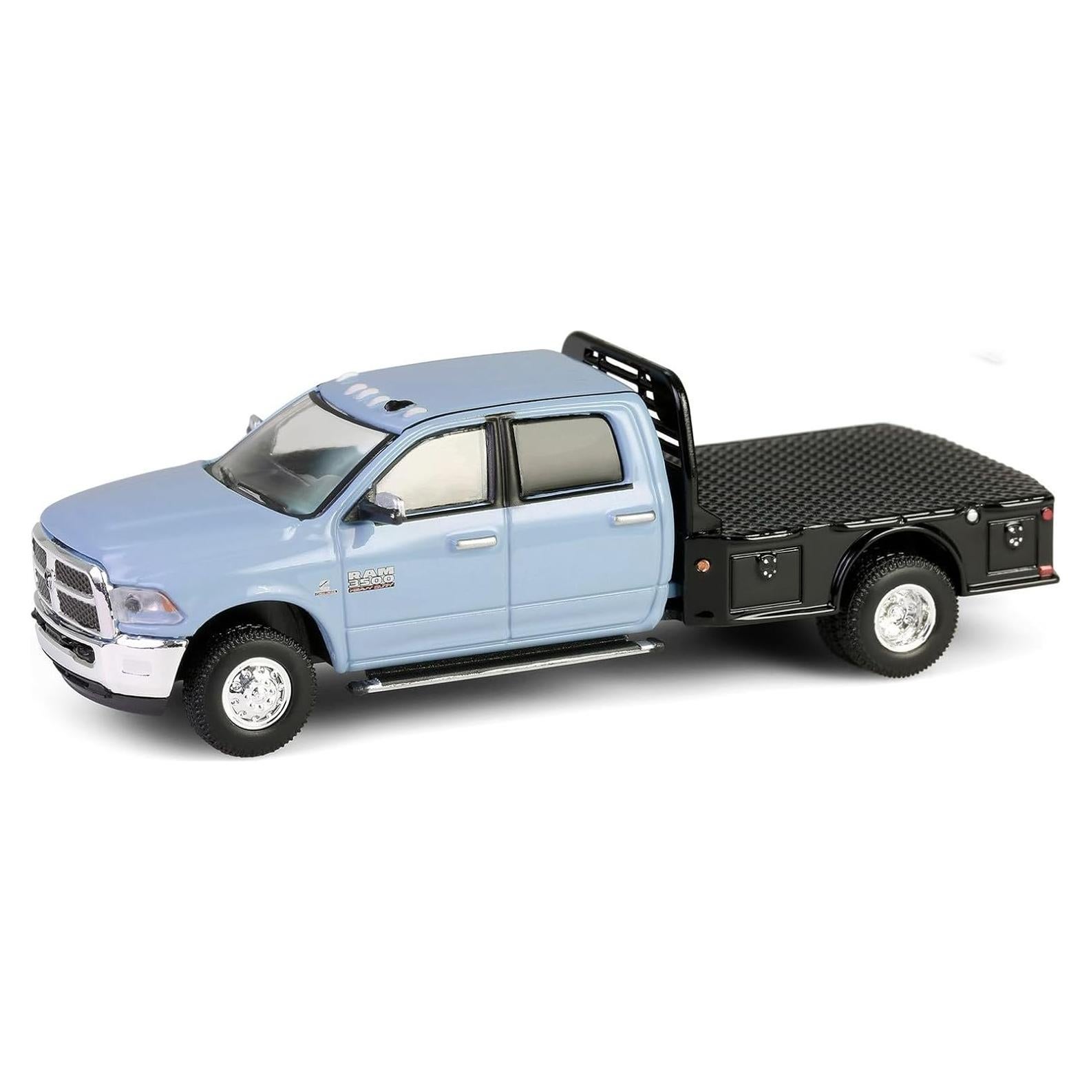 Camión Dually Flatbed 2018 Greenlight 1:64 Azul Huevo