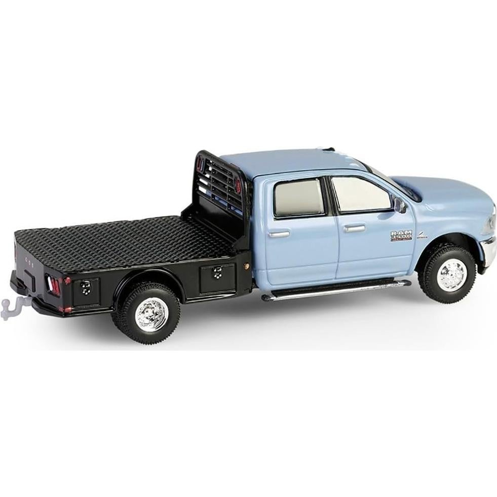 Camión Dually Flatbed 2018 Greenlight 1:64 Azul Huevo