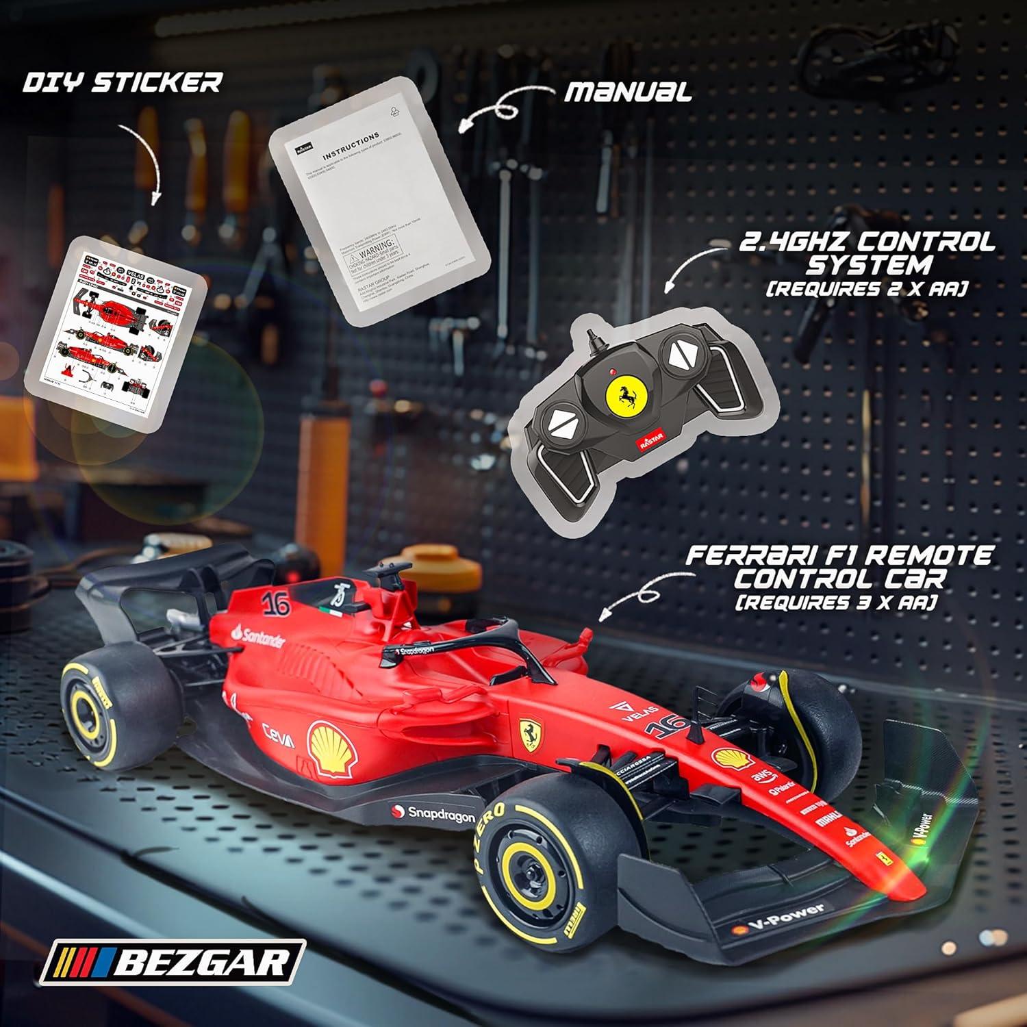 Coche RC Ferrari F1 75 BEZGAR 1:18 Control Remoto 2.4GHz