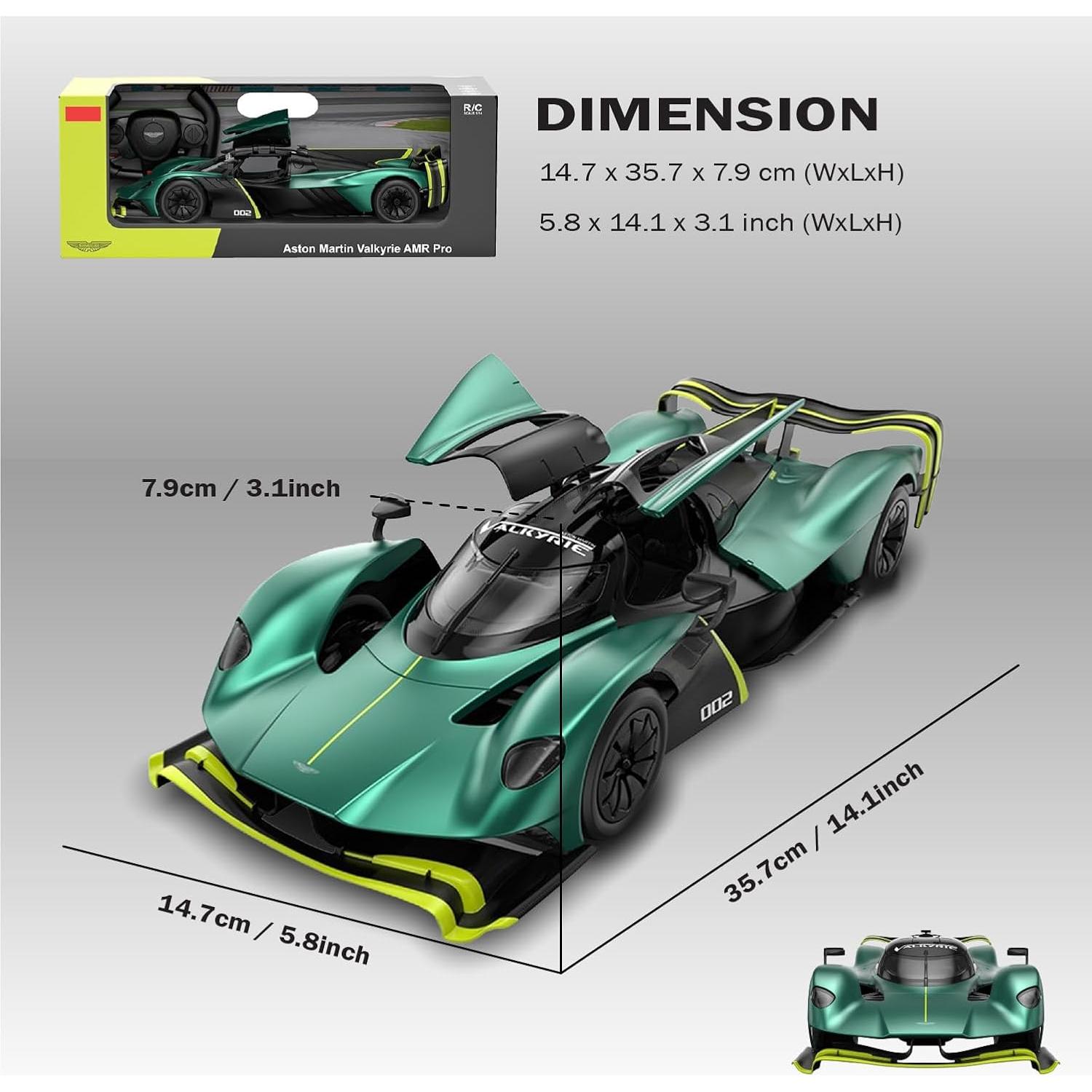 Coche RC Aston Martin Valkyrie AMR Pro 1:14 Verde Oscuro