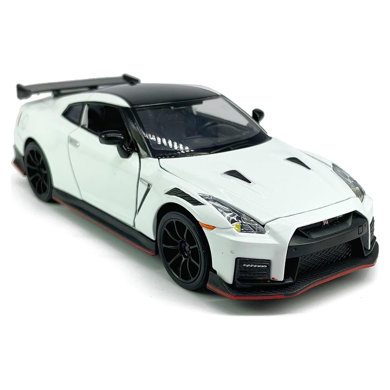 Coche Deportivo GT-R Nismo R35 1:32 Metal Diecast Blanco