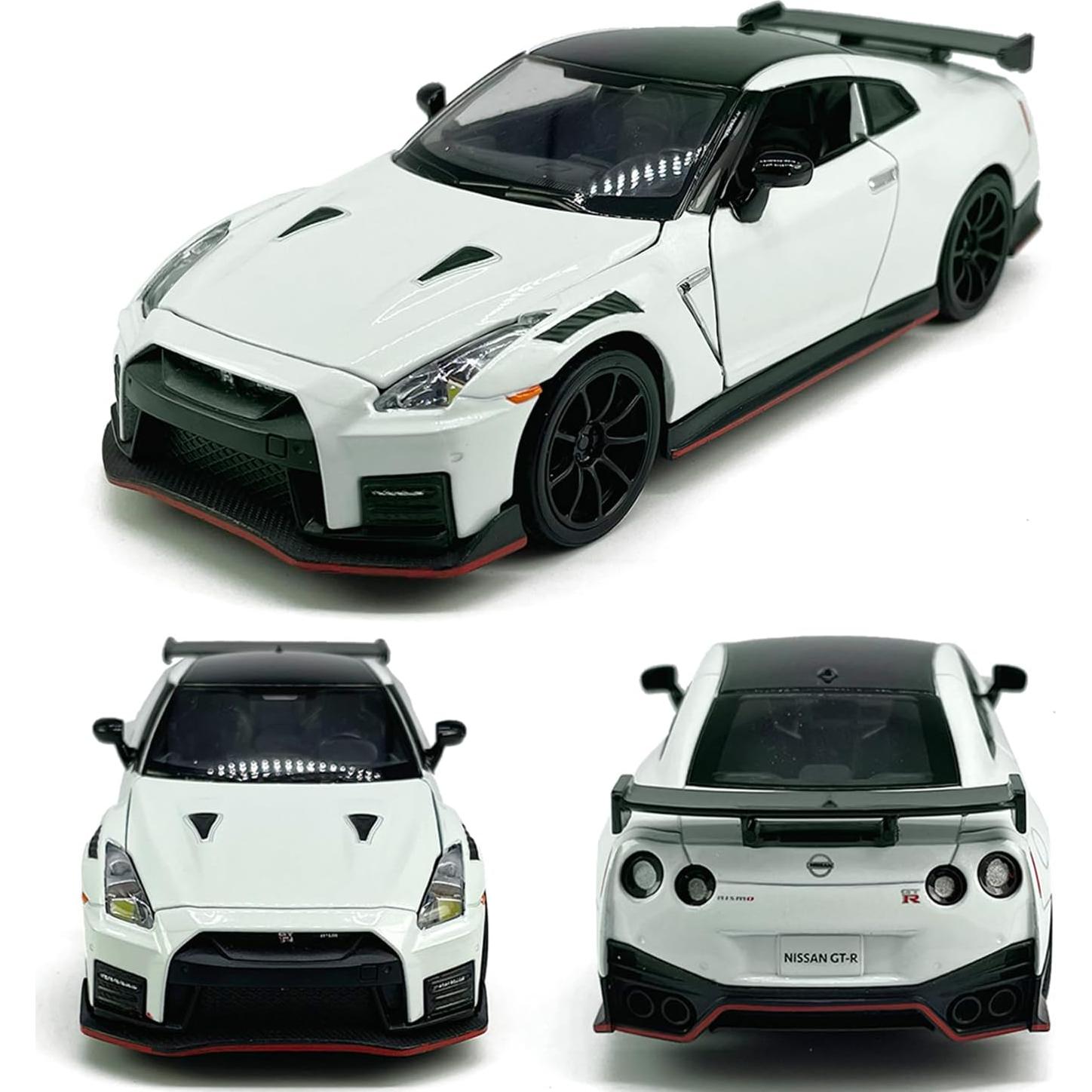 Coche Deportivo GT-R Nismo R35 1:32 Metal Diecast Blanco