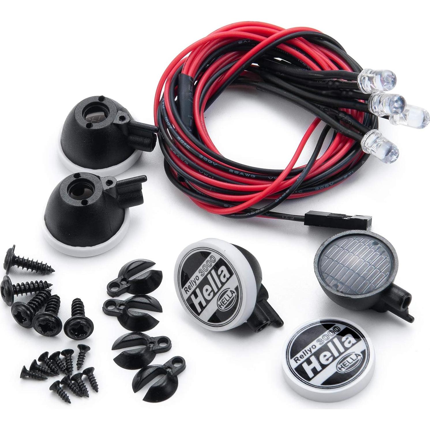 Juego de Luces LED Redondas QUE-T para Coche RC 1:10 (4pcs)