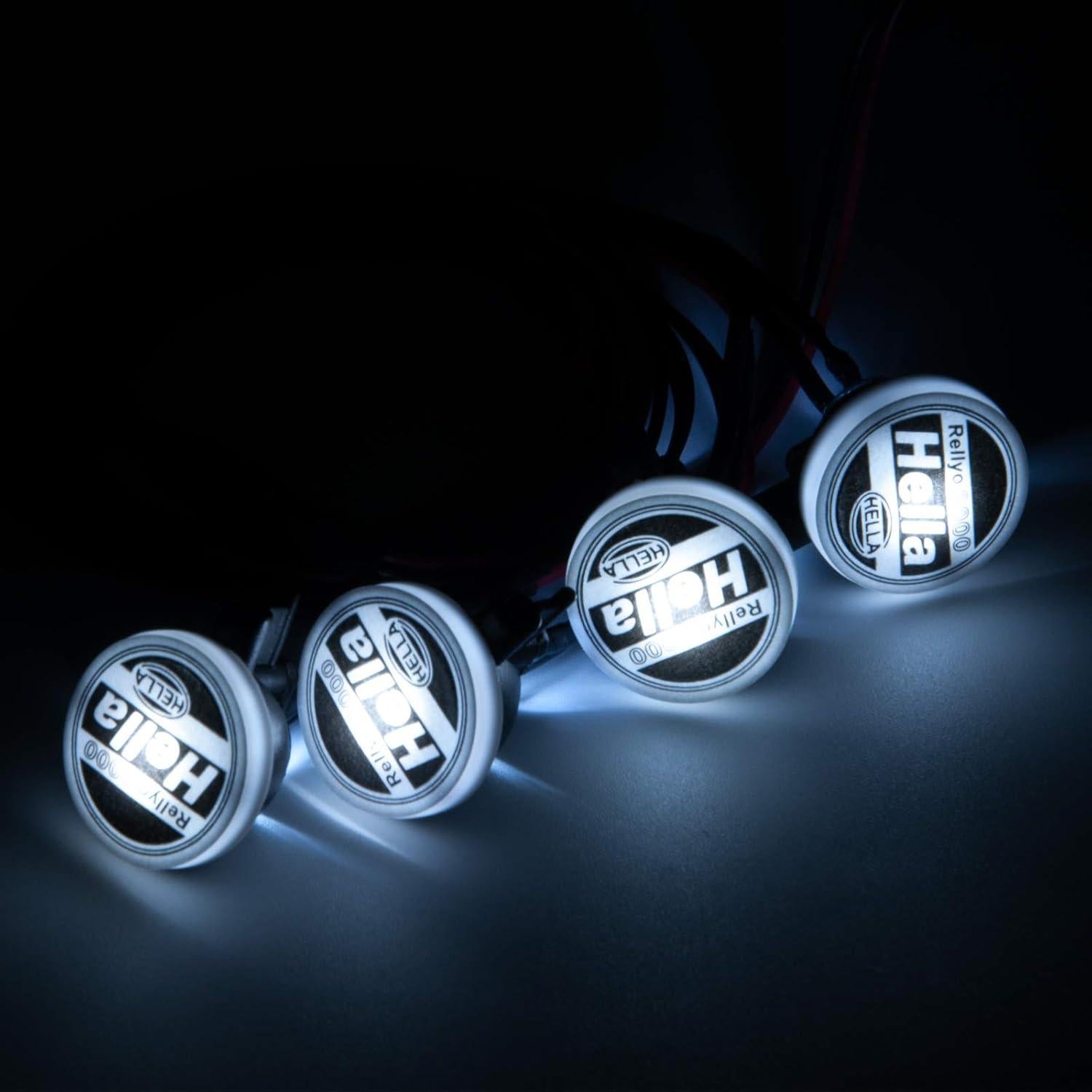 Juego de Luces LED Redondas QUE-T para Coche RC 1:10 (4pcs)