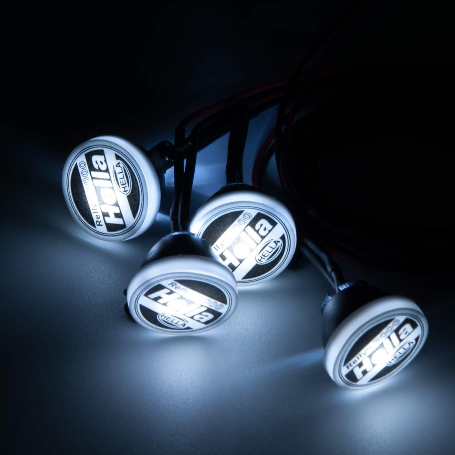 Juego de Luces LED Redondas QUE-T para Coche RC 1:10 (4pcs)