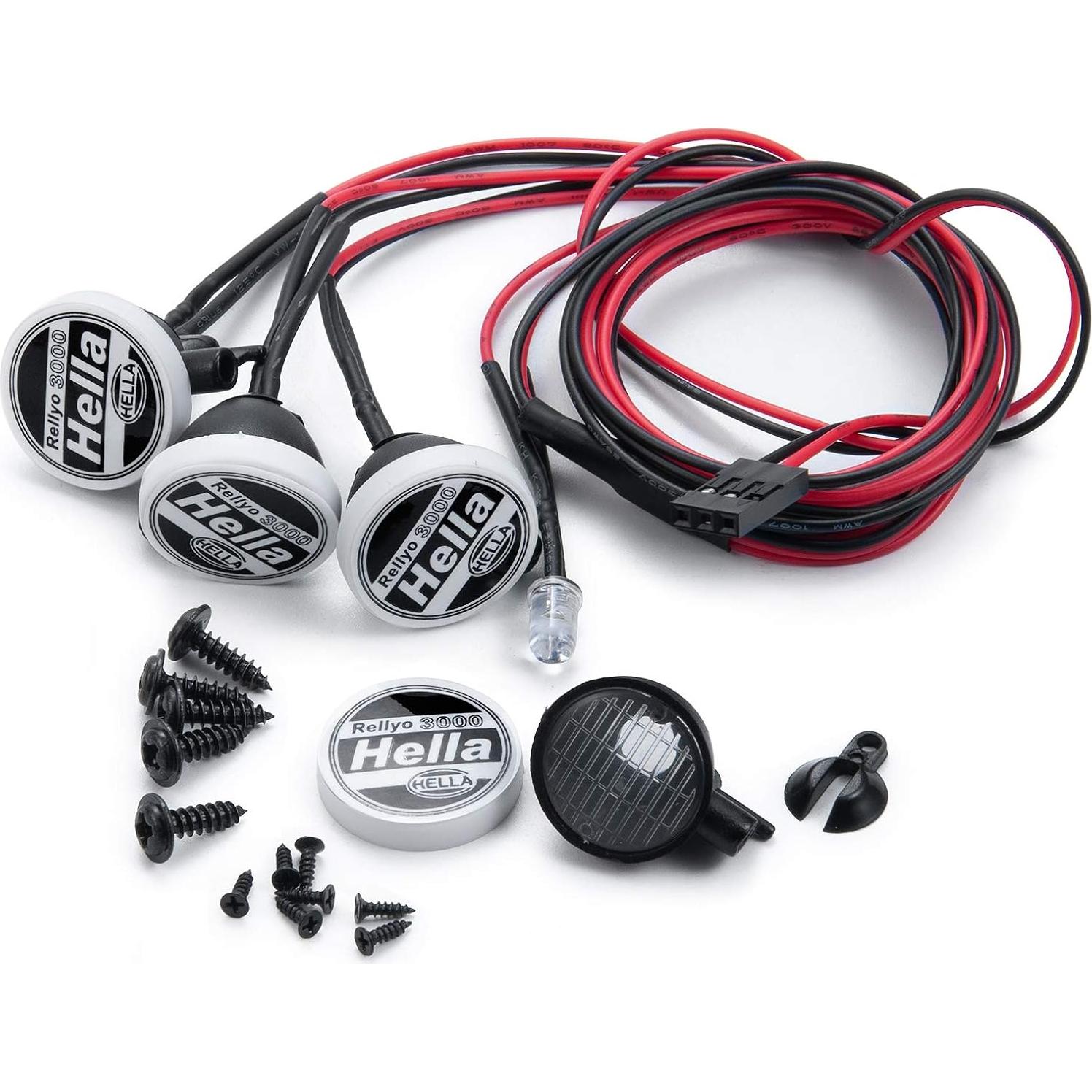 Juego de Luces LED Redondas QUE-T para Coche RC 1:10 (4pcs)