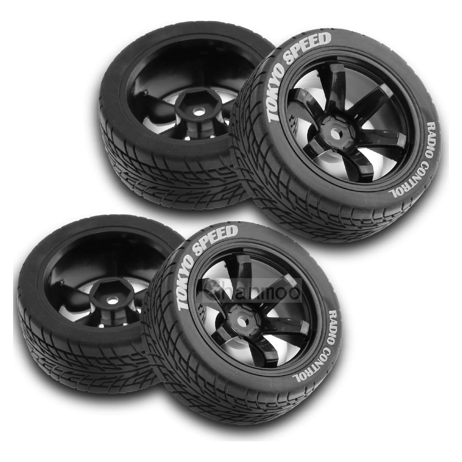 Neumáticos RC On Road 1/10 Chanmoo 4 Piezas 12mm Hex Negro