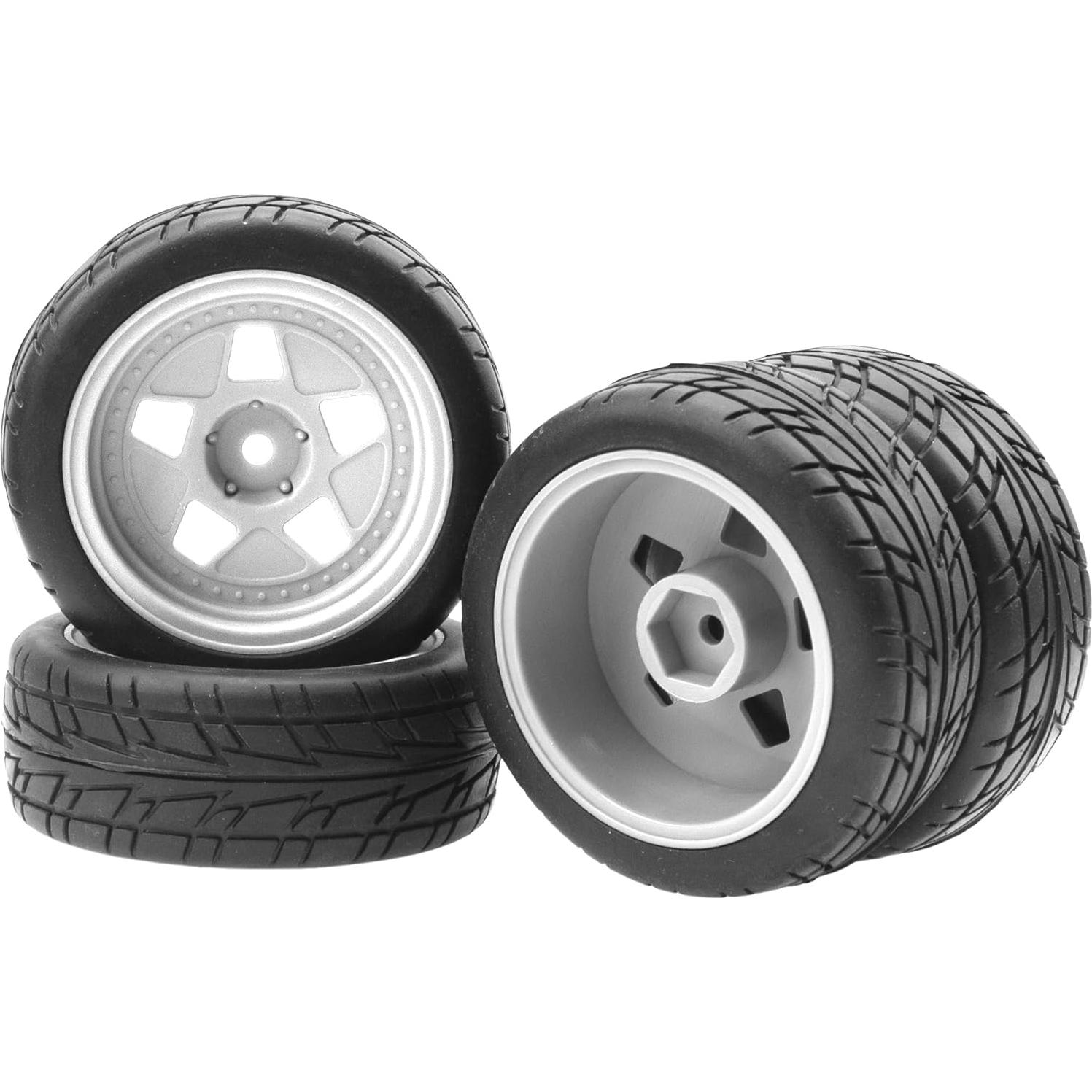 Llantas de Nylon y Neumáticos de Caucho ShareGoo 70mm 1/10 RC