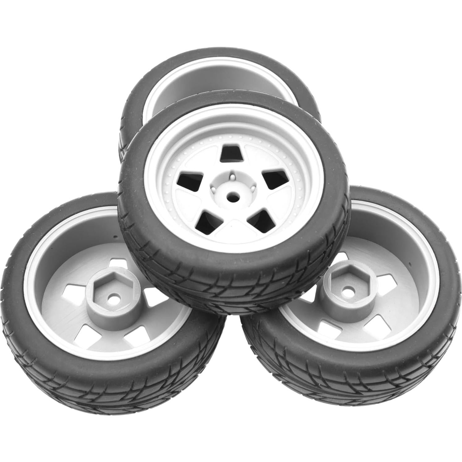 Llantas de Nylon y Neumáticos de Caucho ShareGoo 70mm 1/10 RC