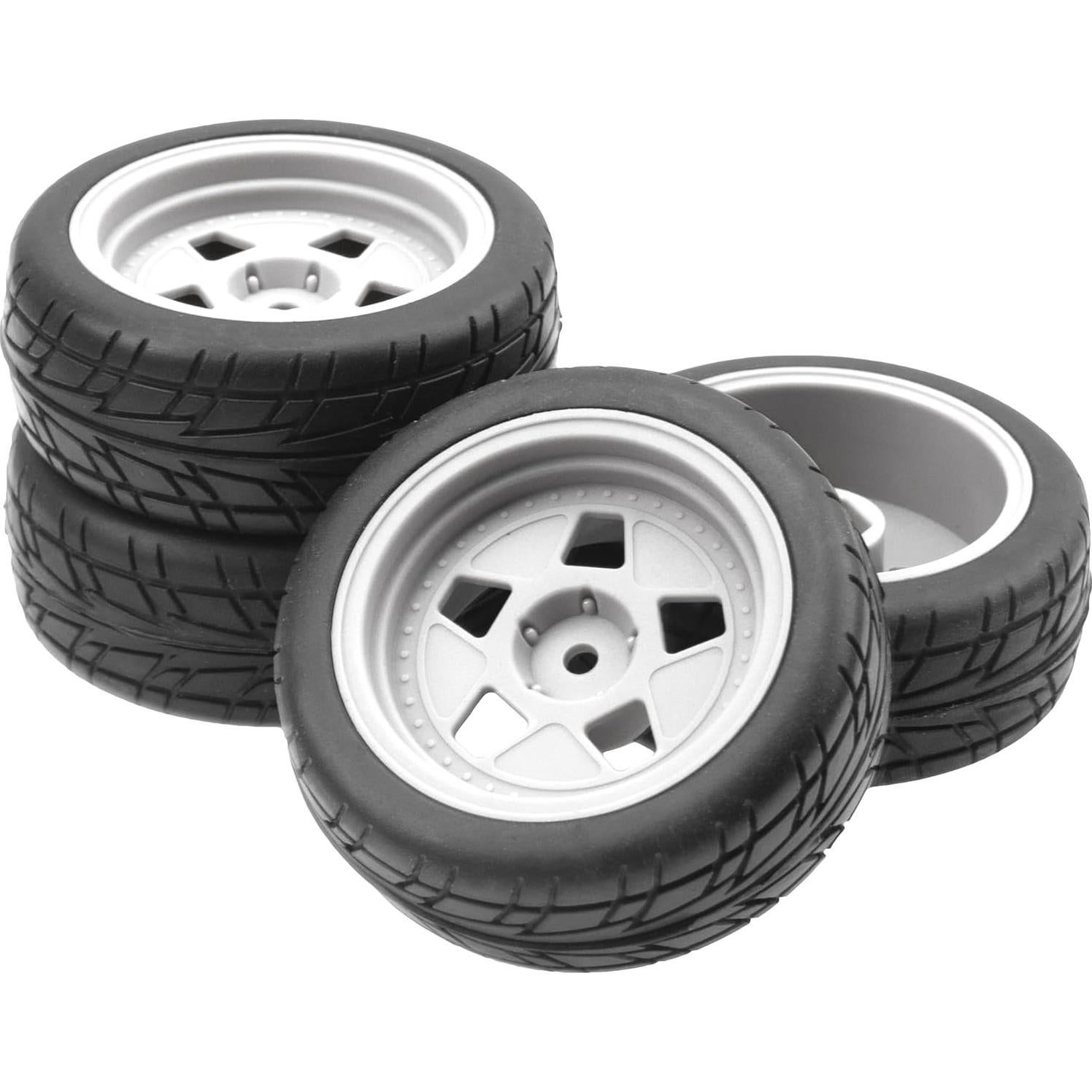 Llantas de Nylon y Neumáticos de Caucho ShareGoo 70mm 1/10 RC