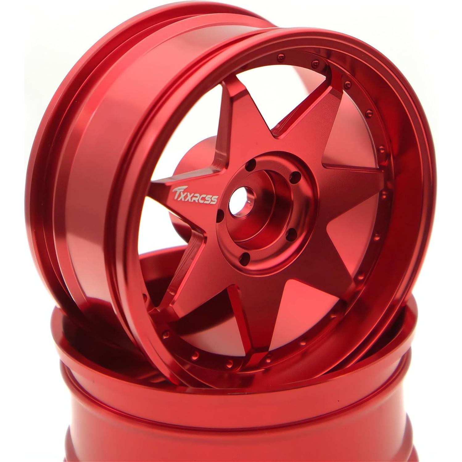 Neumáticos de Drift RC 1/10 Aluminio Rojo 4 Pcs Tamiya Traxxas