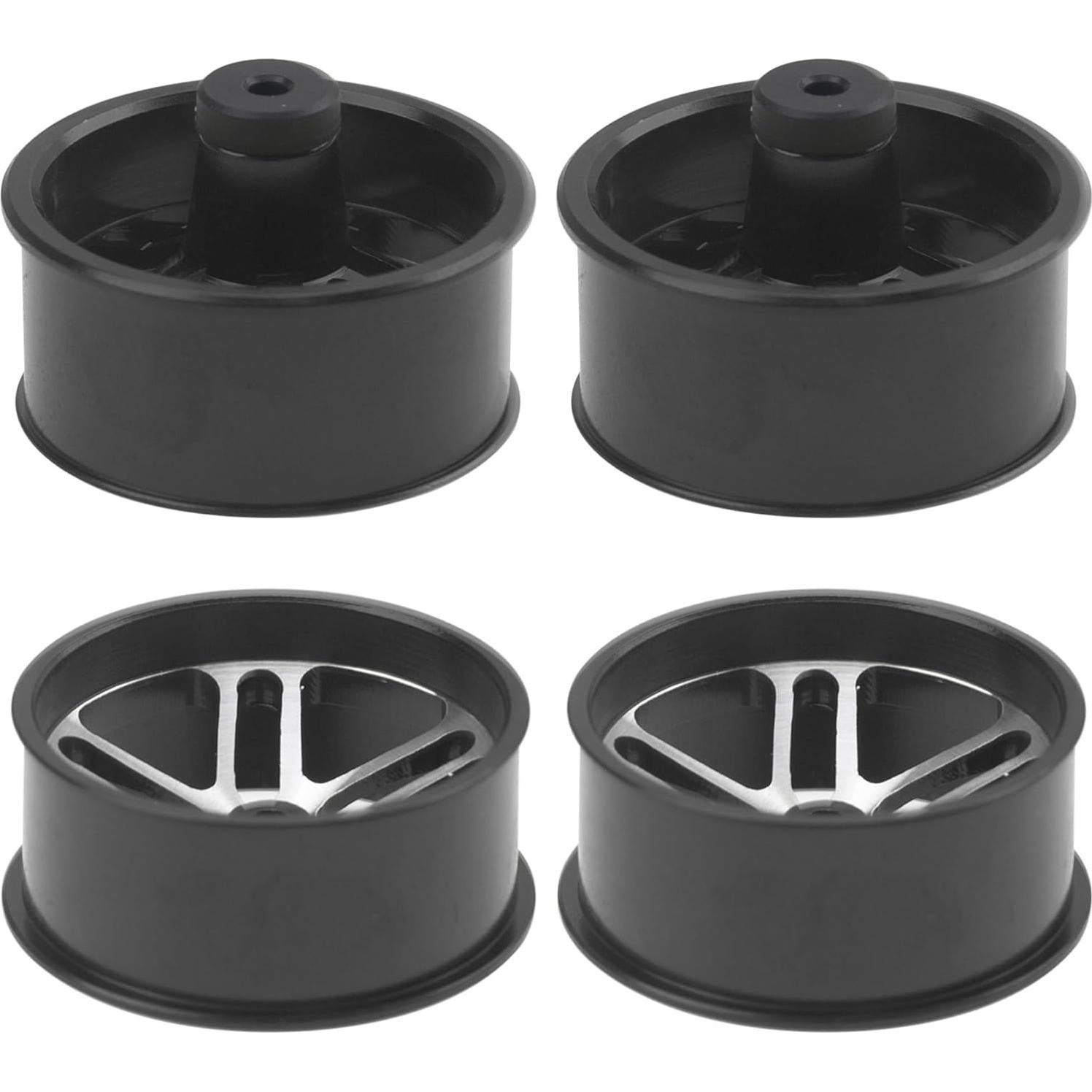 Llantas Mini 4WD RC Vgoohobby Aluminio 23.5mm Negras