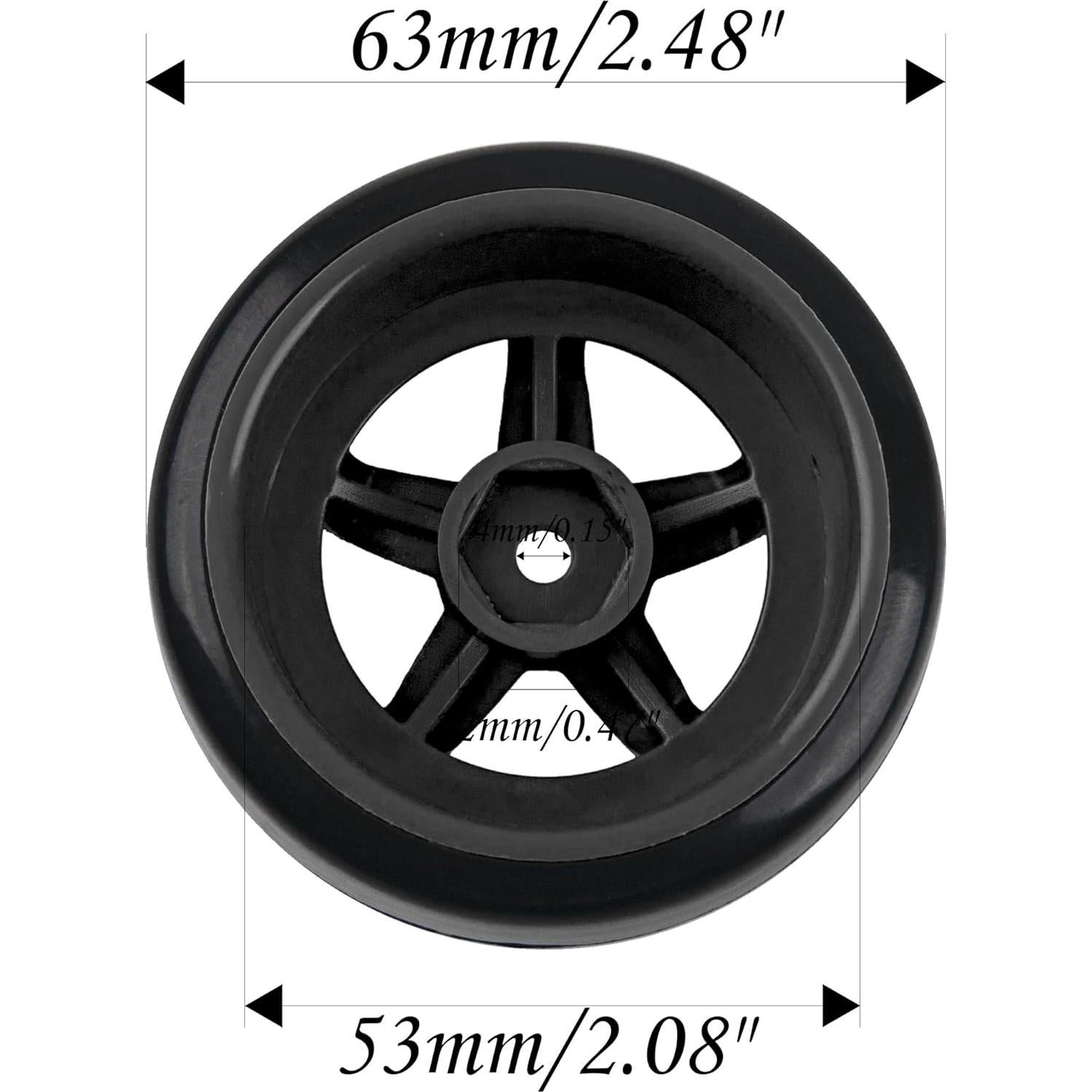 Ruedas de Neumáticos de Goma 1/10 HIRCQOO 5 Radios 12 mm