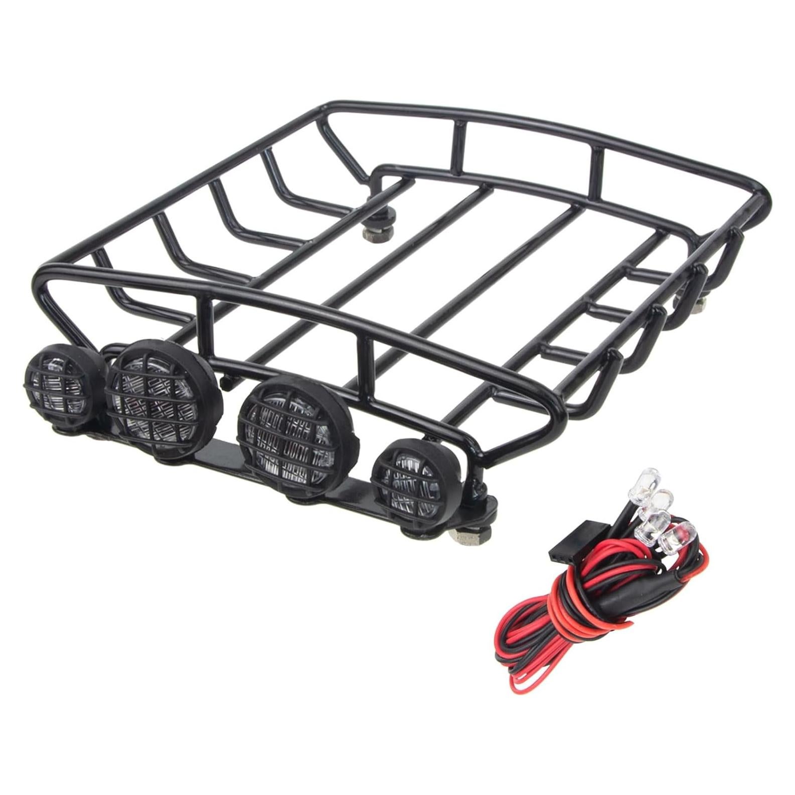 Portaequipajes de Techo Metal HOBOHY con 4 Luces LED RC