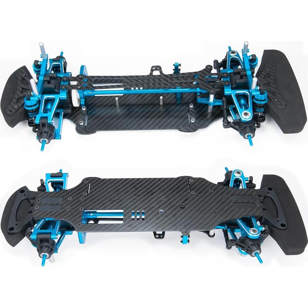 Chasis RC Turismo MOHERO 1/10 Aluminio y Carbono para TT01