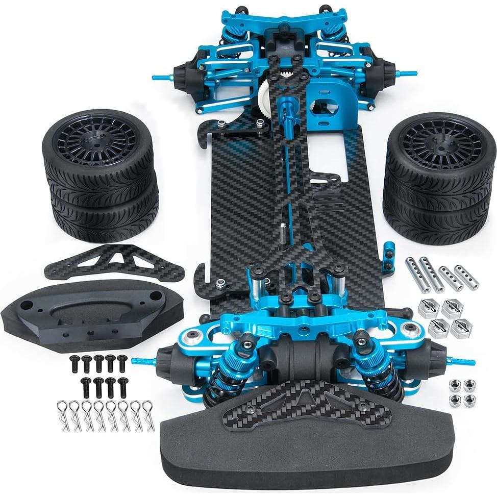Chasis RC Turismo MOHERO 1/10 Aluminio y Carbono para TT01