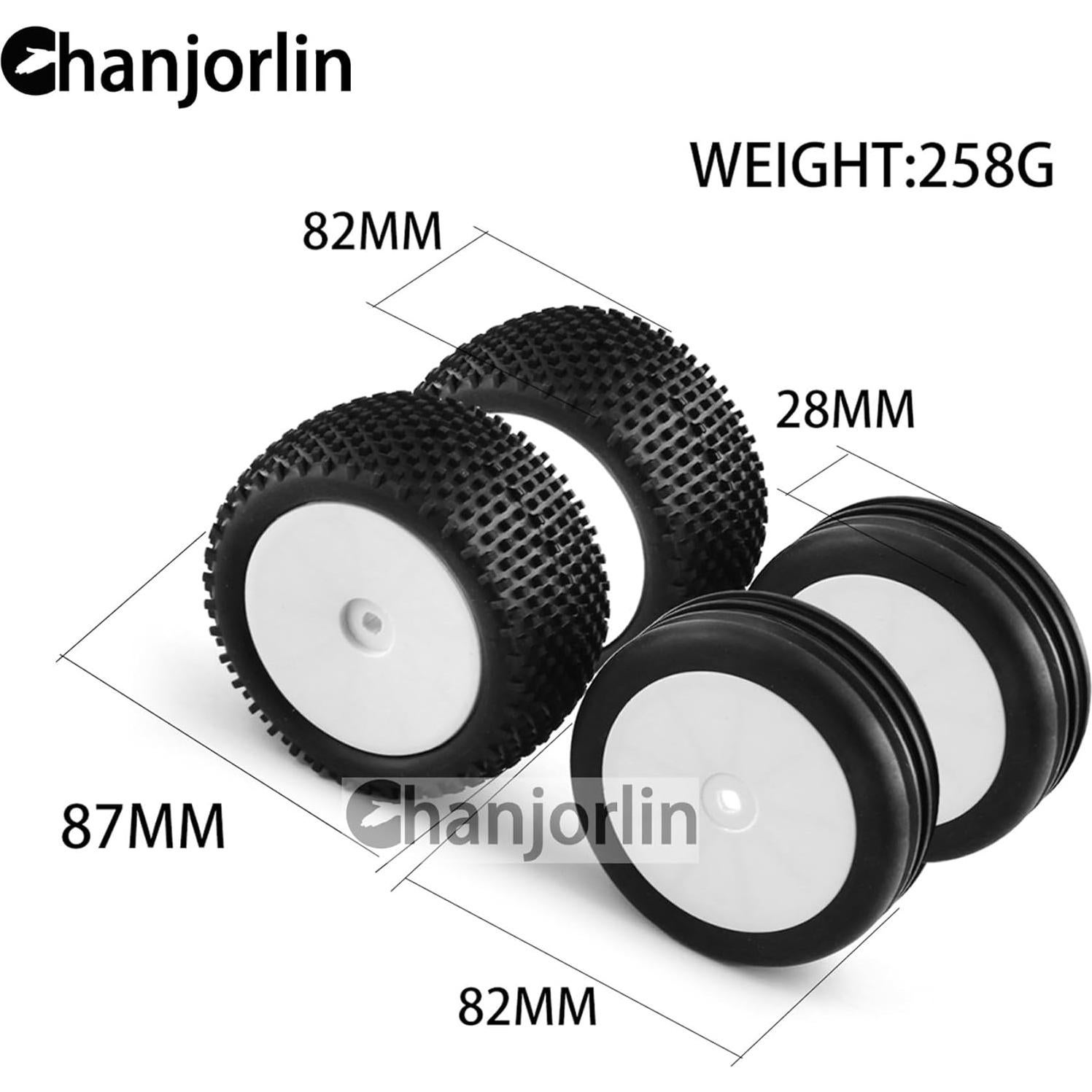 Neumáticos Off Road 1/10 Chanjorlin 4PCS 82-87mm Goma