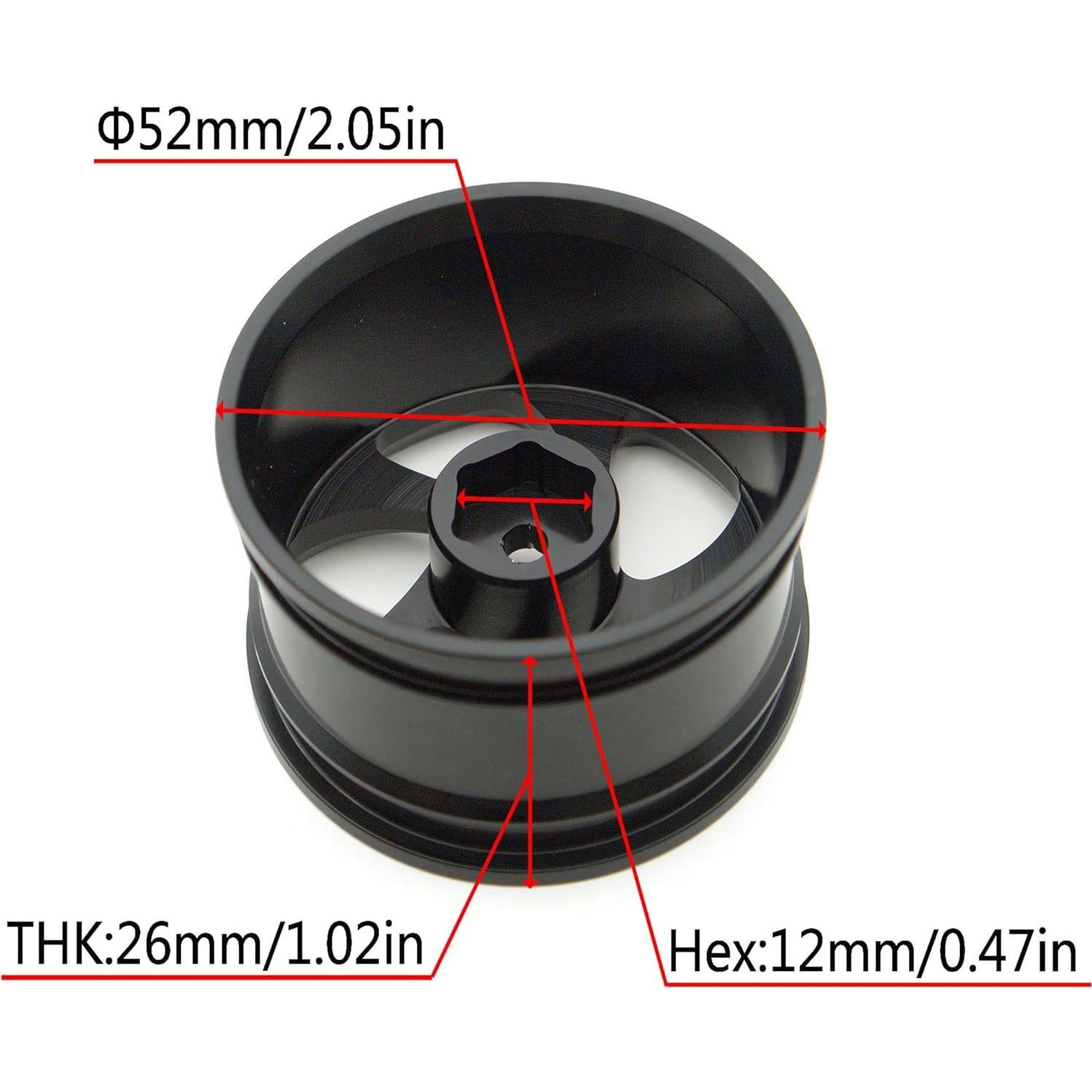 Neumáticos de Drift RC 1/10 TxXrcss Aluminio 4Pcs 52mm