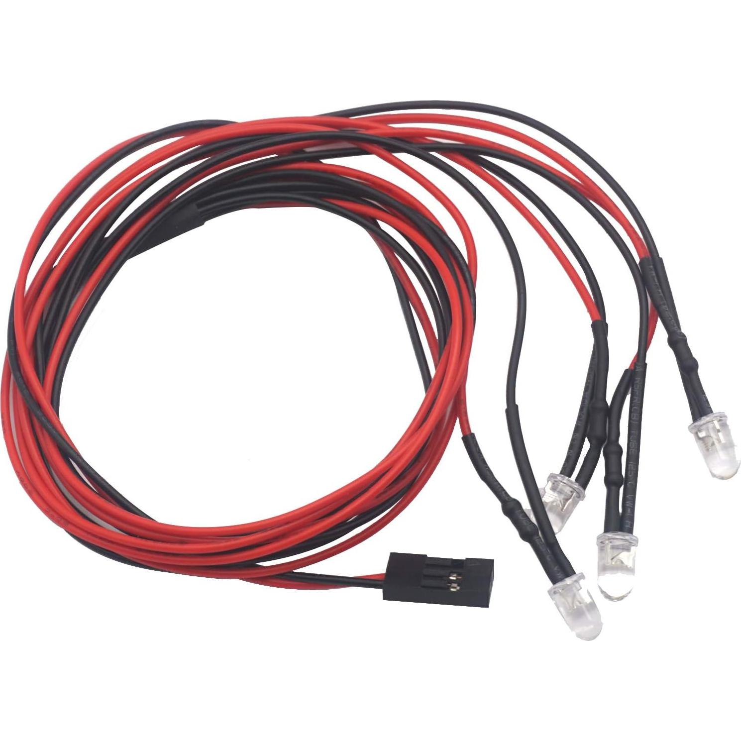 Faros LED Blancos para Coche RC ShareGoo 4 Piezas 5mm